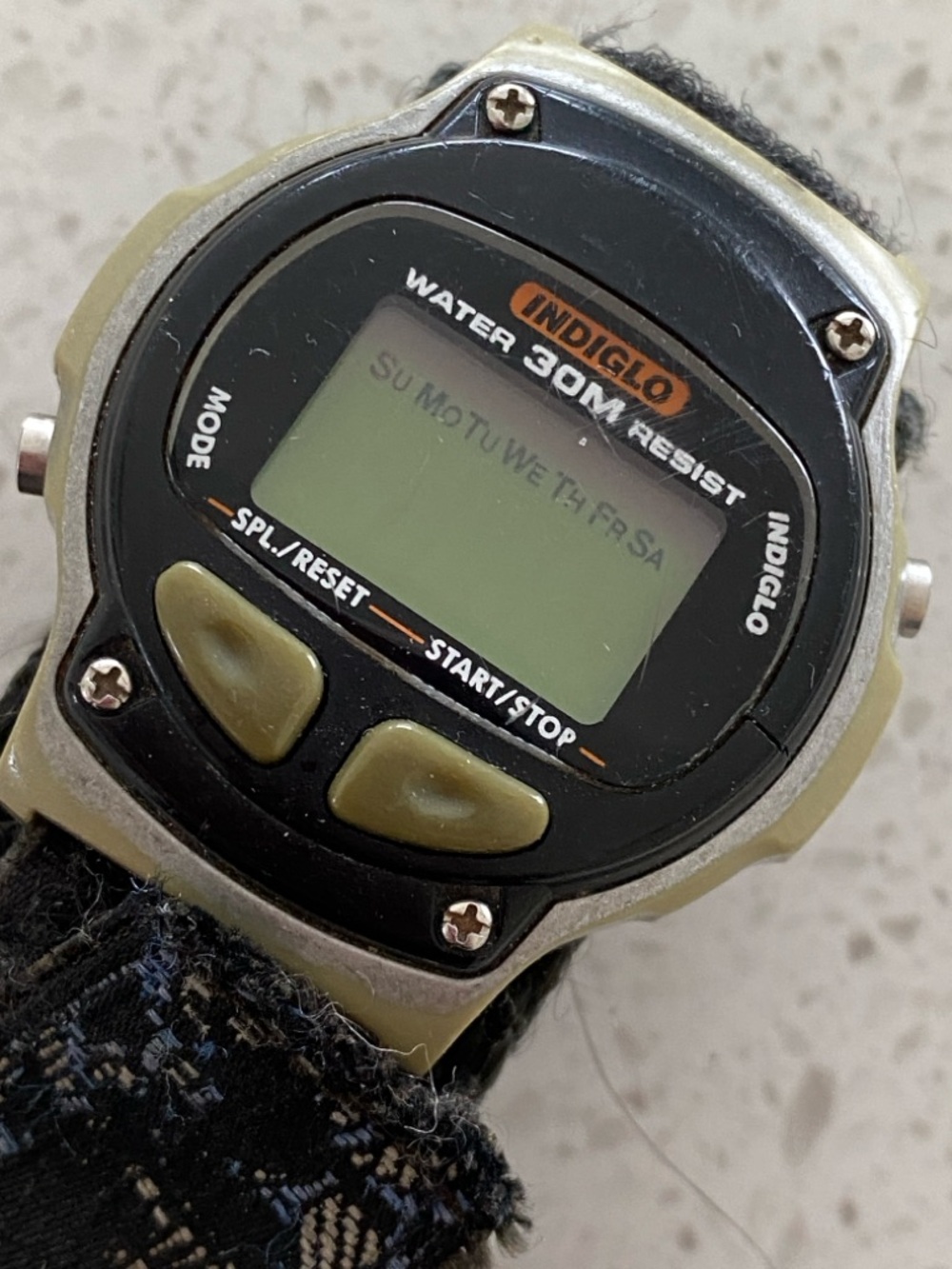 Timex Indiglo Digital Sport Watch - Black Velcro strap